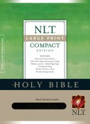 NLT Large Print, Compact Bible: Black, Bonded Leather