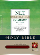 NLT Large Print Compact Bible: Burgundy, Bonded Leather