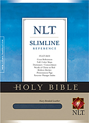 NLT Slimline Reference Bible: Navy, Bonded Leather