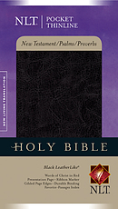NLT Pocket Thinline New Testament with Psalms and Proverbs: Black, Imitation Leather