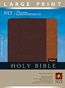 NLT Premium Slimline Reference Bible: Tan and Brown, LeatherLike, Large Print