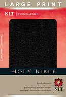 NLT Personal Size Large Print Bible: Black, Bonded Leather