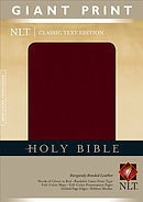 NLT Giant Print Bible: Burgundy, Bonded Leather