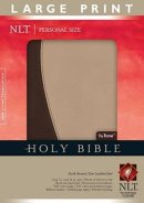 NLT Personal Size Large Print Bible: Dark Brown/Tan, Imitation Leather
