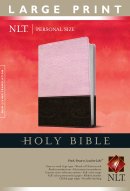 NLT Personal Size Bible Large Print - Pink Imitation Leather