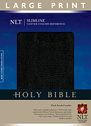 NLT Slimline Reference Bible: Black, Bonded Leather
