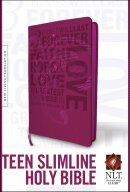 NLT Teen Slimline Bible Imitation Leather Hot Pink