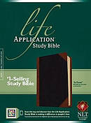NLT Life Application Study Bible Leatherlike Black/Brown 
