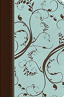 NKJV Woman's Study Bible Personal Size: Chocolate/Light Blue, Leather