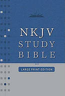 NKJV Study Bible: Black, Bonded Leather, Large Print, Thumb Index