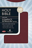 NKJV Compact UltraSlim Bible Imitation Leather Burgundy