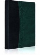 ESV Large Print Bible: Black/Spruce, Garland Design, TruTone