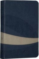 ESV Large Print Trutone Navy Taupe Curve