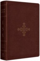 ESV Study Bible Personal Size Brown Imitation Leather with Ornate Cross Design