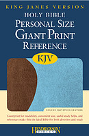 KJV Personal Size Reference Bible: Chocolate & Blue, Imitation Leather, Giant Print