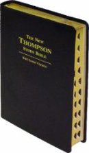 KJV New Thompson Study Bible: Black with Gold, Bonded Leather, Thumb Index