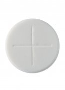 Peoples Altar Bread Single Cross Sealed Edge - White - Pack of 250