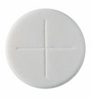 Priests Altar Bread Sealed Edge Single Cross - White - Pack of 50