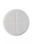 Peoples Altar Breads Single Cross Sealed Edge - White - Pack of 1200