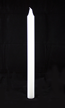 White Advent Candle Plain (Each)