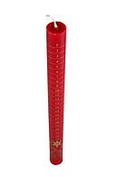 Red Advent Candle Printed with Gold (Each)