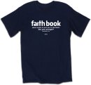 Faith Book T Shirt: Blue, Medium