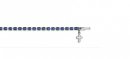 Crystal Single Row Bracelet: Silver with Blue Crystal