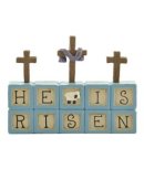 He Is Risen Blocks With Cross