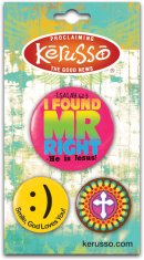 Mr. Right Badges - Set of 3