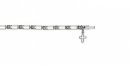 Crystal Cut Out Bracelet: Silver with Clear Crystal