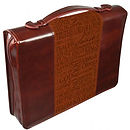 Brown Two-Tone Luxleather - Courageous Large Bible Cover