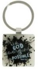 Metal Keyring - With God Everything is Possible