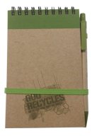 God Recycles Notebook  Pen  Green