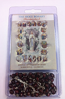 Brown Wooden Rosary with Illustrated Book