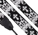 Scrolls Crosses Guitar Strap