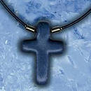 Blue Ceramic Cross Necklace Pack of 3