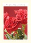 On Your Ruby Anniversary Card - Pack of 6