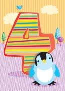 4th Birthday Card - Pack of 6