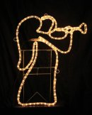 Large Right Facing Clear Angel With Trumpet