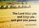 Slight Seconds Square Block: The Lord Bless You...