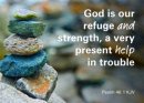 Slight Seconds Square Block: God Is Our Refuge...