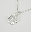 Open Angel Pendant: Silver 