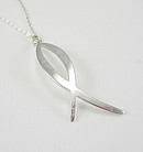 Fish Pendant: Silver, Large 