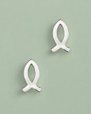 Fish Earrings: Silver