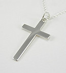 Solid Cross Pendant: Silver 