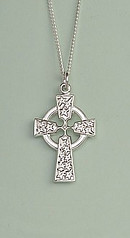 Celtic Cross Pendant: Silver, Large