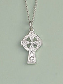 Celtic Cross Pendant: Silver, Small 