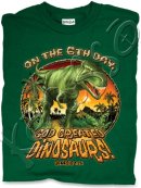 Dinosaurs T Shirt: Green, Large