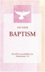 Baptism Card Pink - Pack of 10