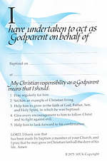 Blue Godparent Card - Pack of 50